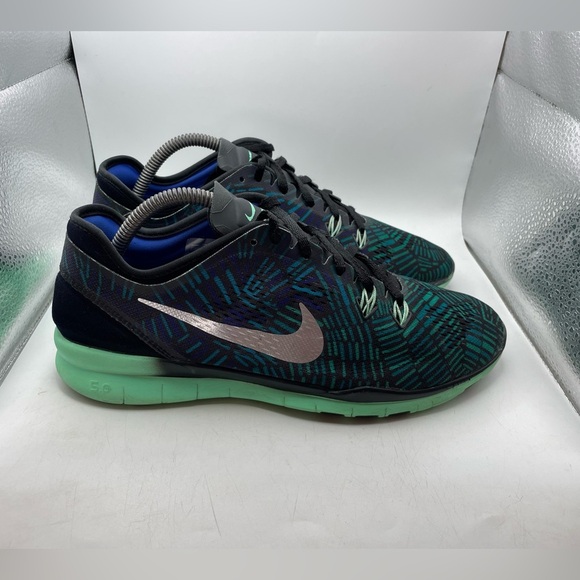 Nike Free TR Fit 5 Black and Green Running Shoes size 10 - Picture 2 of 10